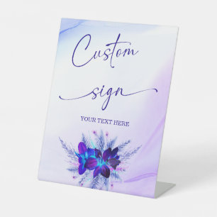 Panneau personnalisé Orchidée violette et bleue