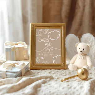 Panneau Petite pièce de ciel beige Cartes et Cadea