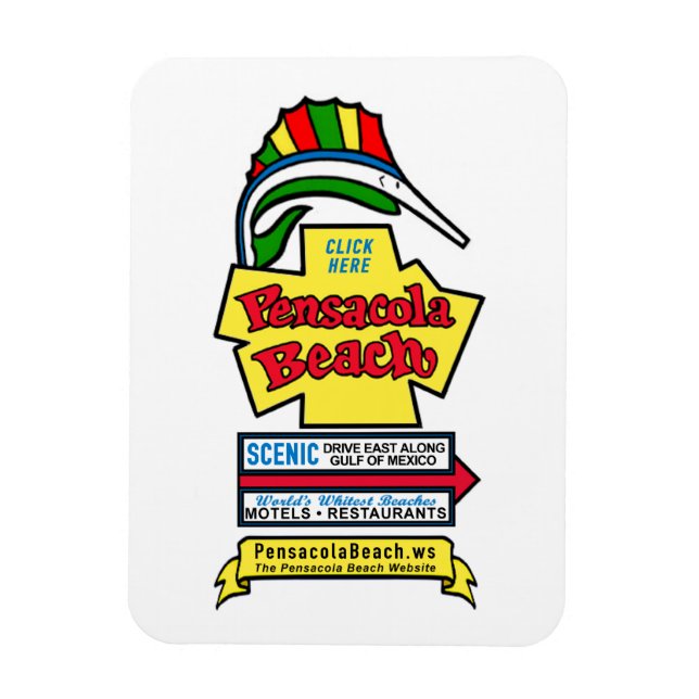 Panneau Plage Pensacola Magnet flexible (Vertical)