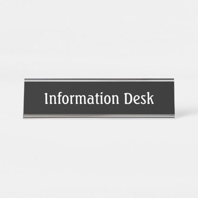 Panneau Plaque du nom du bureau d'information (Devant)