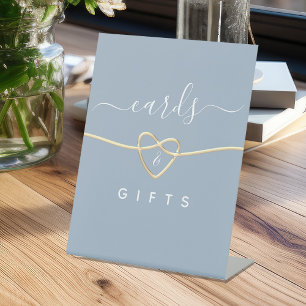 Panneau pour Cartes et Cadeaux de Mariage Bleu Pou