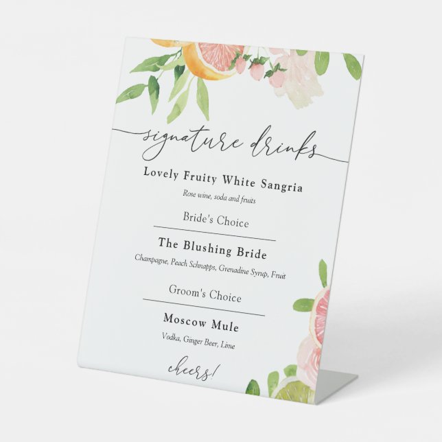 Panneau principal Squeeze Orange Signature Boisson (Recto)