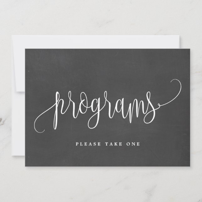 Panneau Programmes - Jolie calligraphie (Devant)