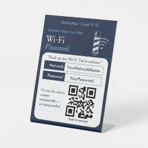 Panneau QR Code de mot de passe WiFi gras Wi‑Fi