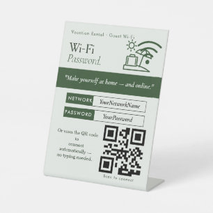 Panneau QR Code de mot de passe WiFi propre   Wi‑F