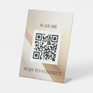 Panneau QR Code Luxueux | Panneau de Table "Scanne