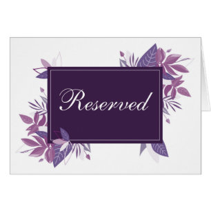 Panneau réservé aux feuilles violets. Mariage bota