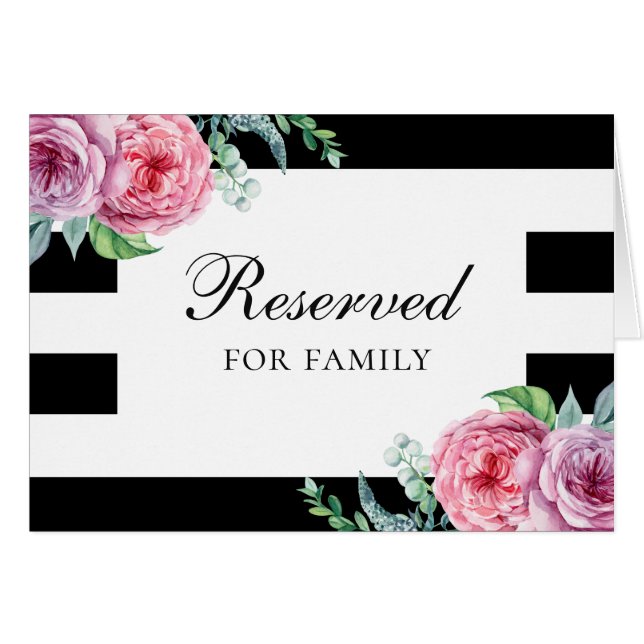 Panneau réservé du mariage Boho. Fleurs de jardin  (Devant Horizontal)