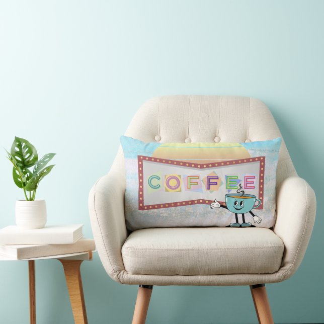 Panneau rétro Coussin de café Lumbar (Chaise)