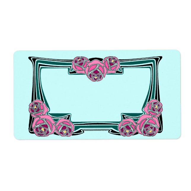 panneau rose art déco (Devant)