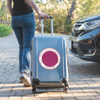 Panneau rouge et violet pour autocollant de vacanc