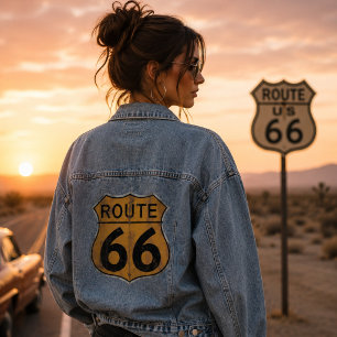 Panneau routier vintage Route 66
