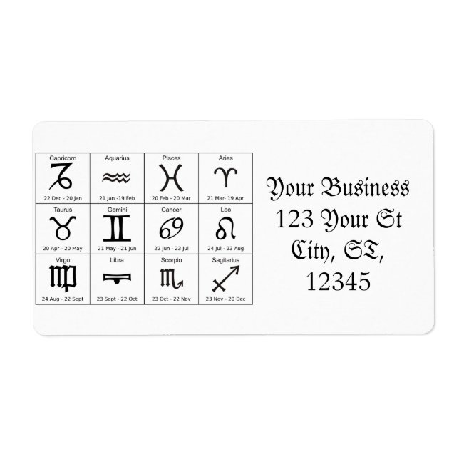 Panneau solaire Zodiac Calendrier Astrologie Thund (Devant)