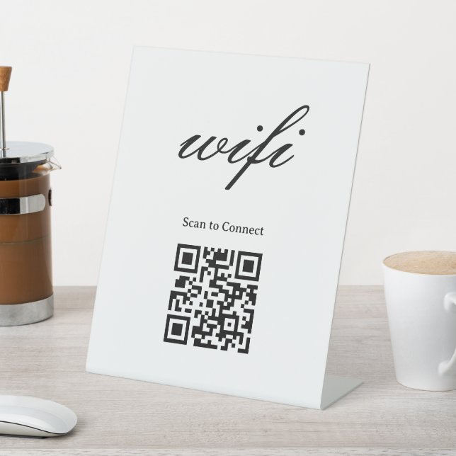 Panneau sur socle | Code Qr Wifi Moderne (In SItu)