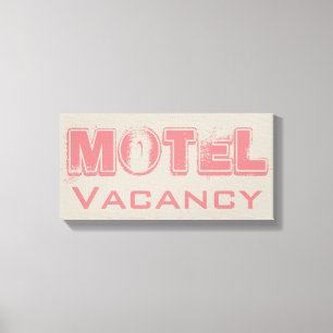 Panneau Toile Retro Pink Motel