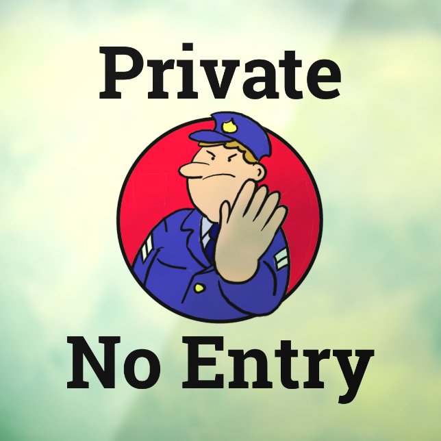 Panneau transparent de la fenêtre d'entrée privée (Feuille 3)