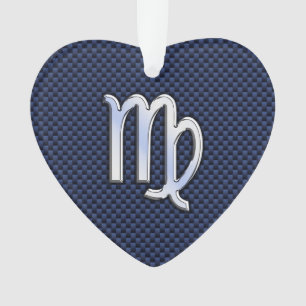 Panneau Virgo Zodiac couleur carbone bleu marine