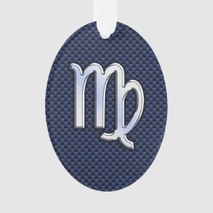 Panneau Virgo Zodiac couleur carbone bleu marine