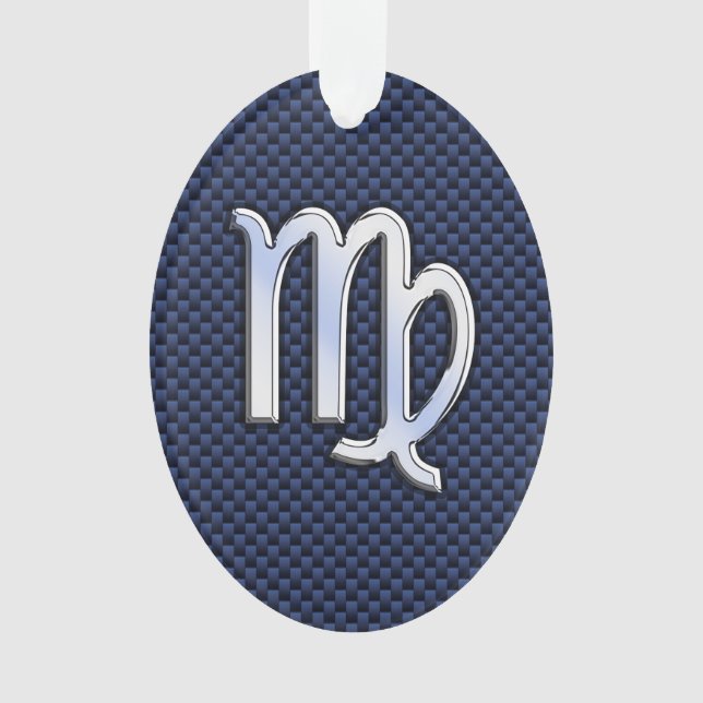 Panneau Virgo Zodiac couleur carbone bleu marine (devant)