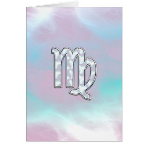 Panneau Virgo Zodiac sur Pastels Mère de Perle