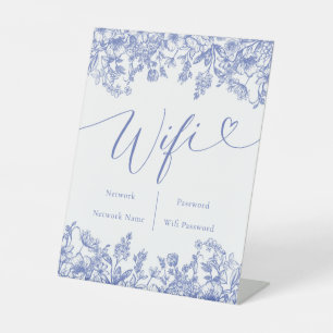 Panneau Wi-Fi bleu bleu bleu bleu foncé Aquarelle