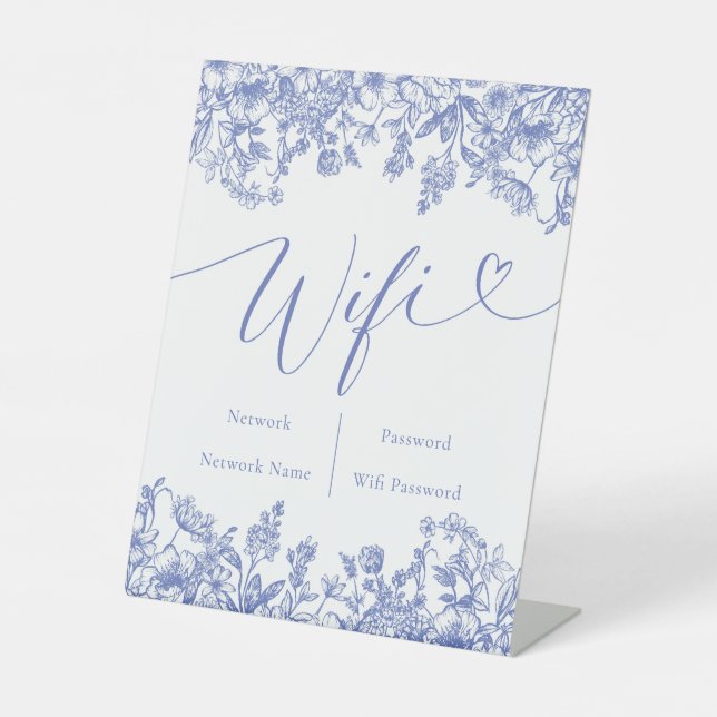 Panneau Wi-Fi bleu bleu bleu bleu foncé Aquarelle (Recto)