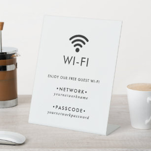 Panneau Wi-Fi invité minimaliste moderne