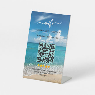 Panneau wifi de location de vacances élégante sur 