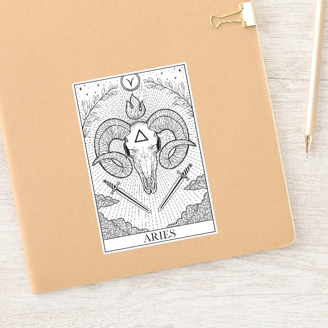 Panneau Zodiac Aries Tarot Sticker (Carnet)