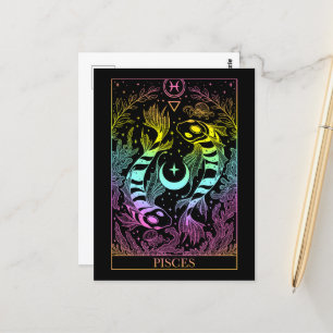 Panneau Zodiac Pisces Carte Tarot