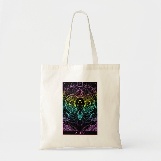 Panneau Zodiac Sac fourre-tout de carte Tarot Arie (Devant)
