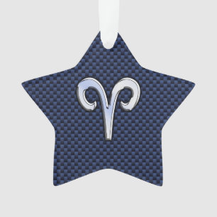 Panneau Zodiac Silver Aries Bleu Carbone Fibres Im