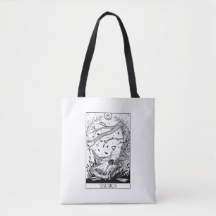 Panneau Zodiac Taurus Tarot carte Sac fourre-tout