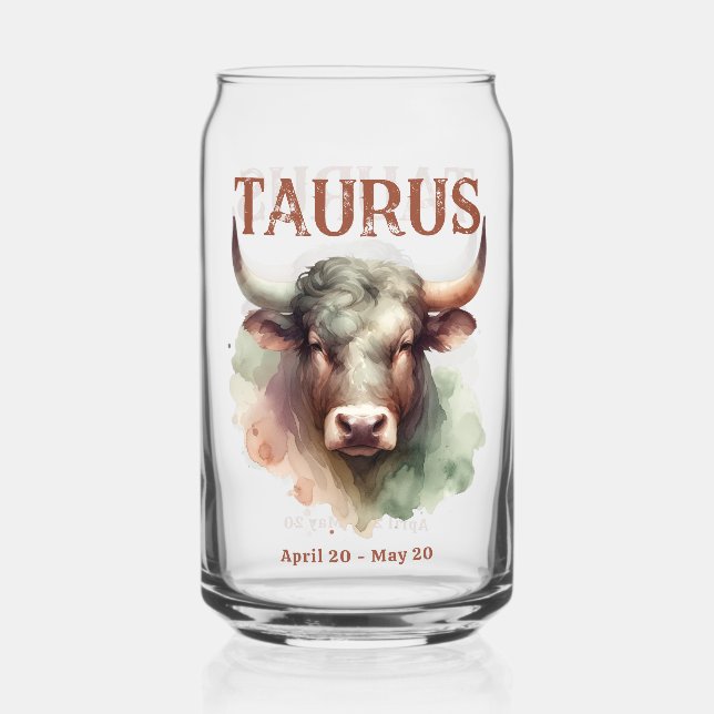 Panneau Zodiaque Taurus Bull Aquarelle Anniversair (Recto)