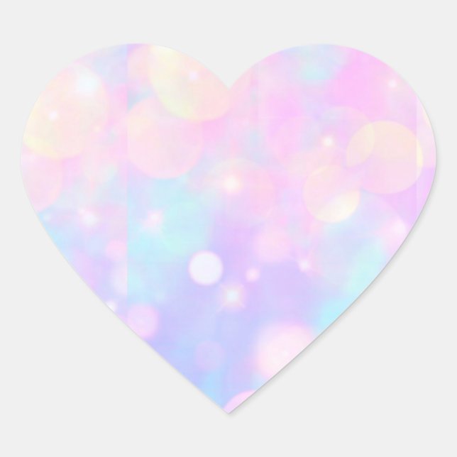 Panneaux de Bubbles Pastel Sticker Coeur (Devant)