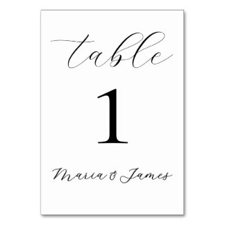 Panneaux de numéros de table propres et modernes