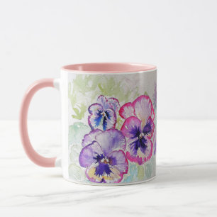 Panneaux Lilac mauve Aquarelle Peinture Mug