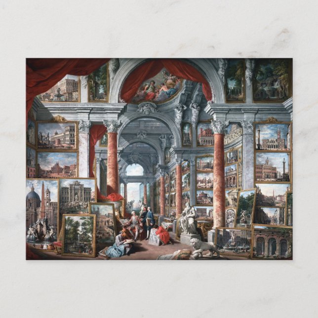 Pannini - Gallery of Views of Modern Rome Postcard (Front)