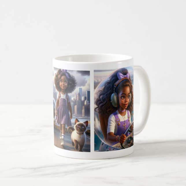 Panola & Gata Adventure Mug | Imagination, Friends (Devant droit)