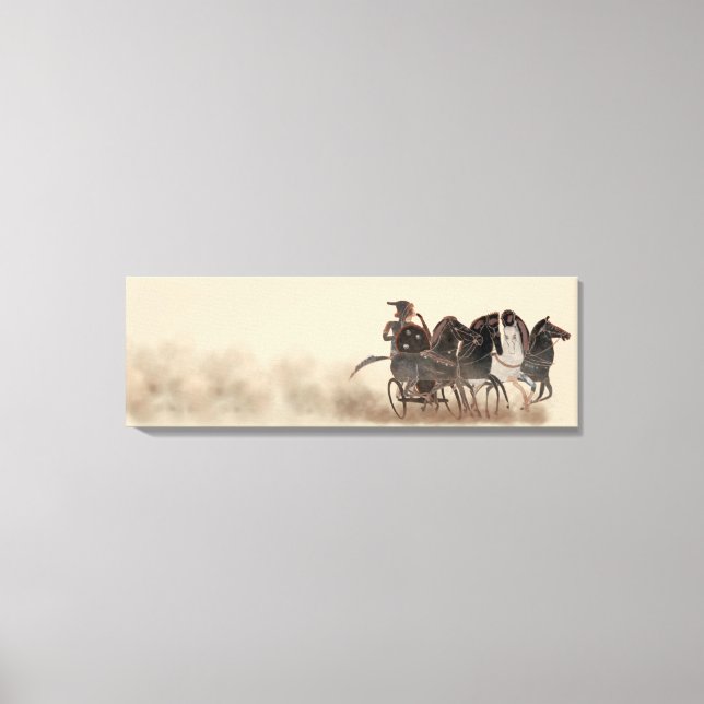 Panoply - Ancient Greek chariot and horses Canvas Print (Front)