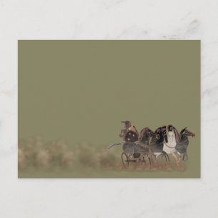 Panoply - Ancient Greek chariot and horses Postcard