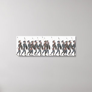 Panoply- Ancient Greek hoplites on the move Canvas Print