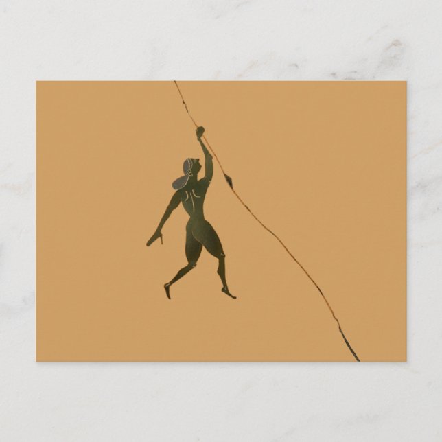 Panoply - Ancient Greek vase crack with climber Postcard (Front)