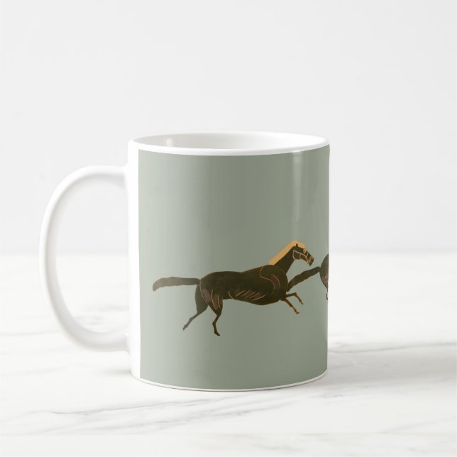 Panoply - Galloping ancient Greek horses Coffee Mug (Left)