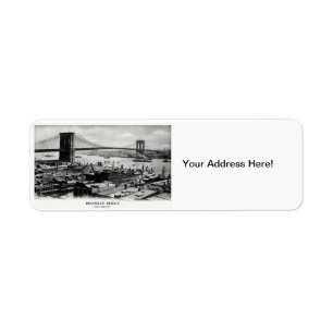 Panorama 1900 de pont de Brooklyn