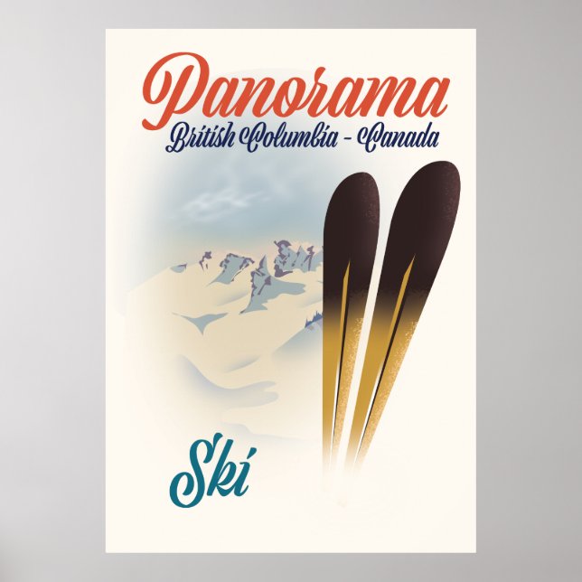 Panorama British Columbia Canada ski poster (Front)