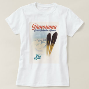Panorama British Columbia Canada ski poster T-Shirt