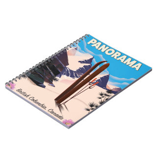 Panorama Canada travel poster Notebook