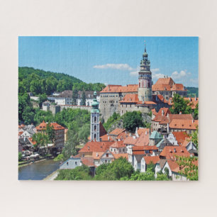 Panorama. Cesky Krumlov and the castle. Jigsaw Puzzle