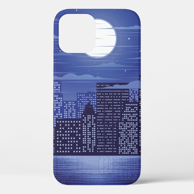 Panorama city of light illustration abstract,archi Case-Mate iPhone case (Back)